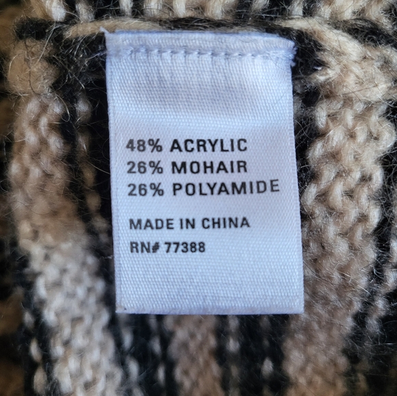 Wallace Funnel Neck Stripe Mohair Sweater with Pocket size XS - Picture 7 of 7